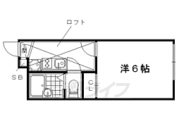 レオパレスＡＬＴＡIV 1階1Kの間取り