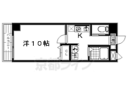 ヴィクトワール51 2階1Kの間取り