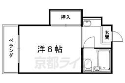 京阪本線 伏見桃山駅 徒歩14分の賃貸マンション 3階1Kの間取り