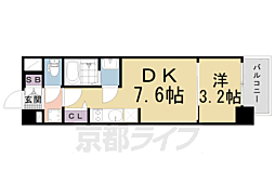 プレサンス　ＴＨＥ　ＫＹＯＴＯ　吉祥院 5階1DKの間取り