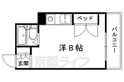 メゾンドフジ 1階ワンルームの間取り