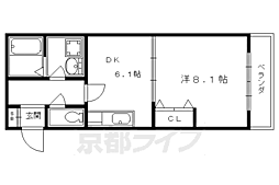 京都市営烏丸線 丸太町駅 徒歩2分の賃貸マンション 3階1DKの間取り