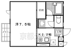ドゥ・ライフ壬生川 1Kの間取図画像
