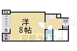 Accueil五条 1Kの間取図画像