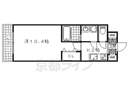ロジュマンカマラード 1Kの間取図画像