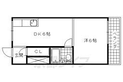 ヤングハイツ 1DKの間取図画像