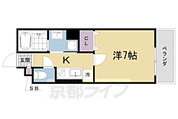 ASUKA2 1Kの間取図画像