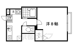 ハイツ森 1Kの間取図画像