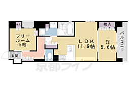 リーガル京都堀川中立売2 1SLDKの間取図画像