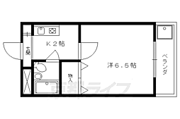 森マンション7 1Kの間取図画像