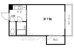 ヴィラ・エスポワール 1Kの間取図画像