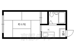 KSレジデンス京都洛北 1Kの間取図画像