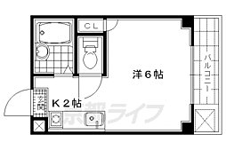 リブカントリー 1Kの間取図画像