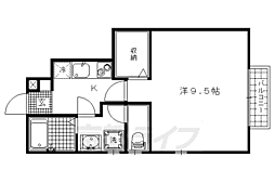 フレディ一条 1Kの間取図画像