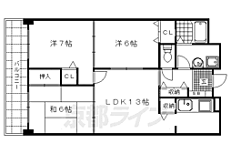 かーせん22 3LDKの間取図画像