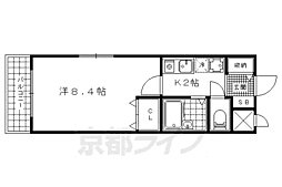 KYOMANSION 1Kの間取図画像