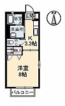 ローゼサンク  ｜ 広島県福山市南本庄2丁目（賃貸アパート1K・2階・28.21㎡） その2