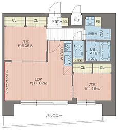 プレジオ葛西ASIAN 2LDKの間取図画像