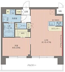 プレジオ葛西ASIAN 1LDKの間取図画像