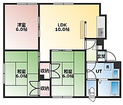 20CP実施中メイユール高砂　壱番館 202 ｜ 北海道江別市高砂町33-16（賃貸マンション3LDK・2階・58.90㎡） その2