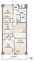 グランドシティ大宮NORTHTOWER 3LDKの間取図画像