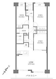 ファミールガーデン大宮宮原Ｂ館 3LDKの間取り