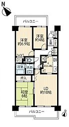 新大宮パーク・ホームズ 3LDKの間取図画像