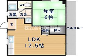 高橋マンション  ｜ 大阪府八尾市佐堂町1丁目（賃貸マンション1LDK・3階・43.00㎡） その2