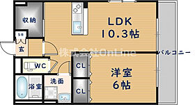 アムール C棟  ｜ 大阪府八尾市萱振町2丁目（賃貸アパート1LDK・2階・42.23㎡） その2