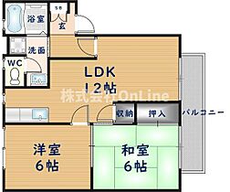 サニーコート高安  ｜ 大阪府八尾市高安町南2丁目（賃貸アパート2LDK・2階・51.00㎡） その2