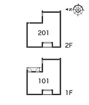 クレイノジニア 201 ｜ 大阪府八尾市北本町2丁目7-16（賃貸アパート1LDK・2階・42.18㎡） その3