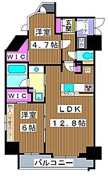 コンフォリア滝野川 5階2LDKの間取り