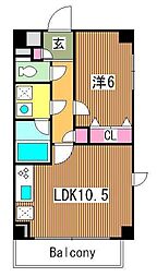 ラグラシューズ 4階1LDKの間取り