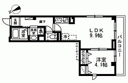 ウルソナーレ 301 3階1LDKの間取り