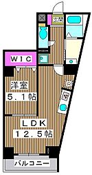 ブレス志村坂上 1階1LDKの間取り