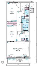 ジェノヴィア板橋本町3スカイガーデン 2LDKの間取図画像
