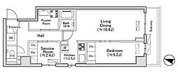 ディオスプラド 1SLDKの間取図画像