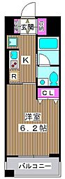 ガーデン板橋氷川町 1Kの間取図画像