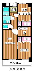 ファーストラック 2LDKの間取図画像