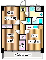 アビテ.シュメール 2DKの間取図画像