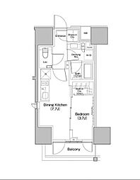 ザ・パークハビオ板橋区役所前 1DKの間取図画像