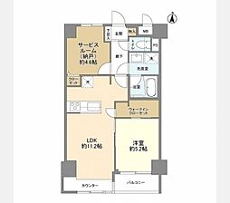 板橋区役所前ビューハイツ 2LDKの間取図画像