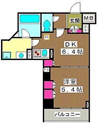 S-FORT中板橋 1DKの間取図画像