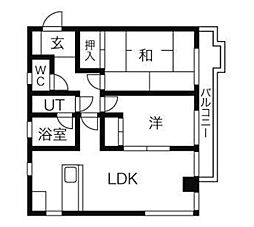 コルパティオ29 2LDKの間取図画像