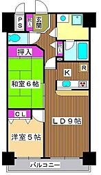 グリーンフィールド大山 2LDKの間取図画像