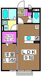 レグルス 1LDKの間取図画像