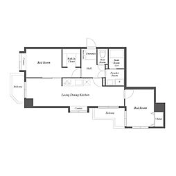 グリーンフィールド大山 2LDKの間取図画像