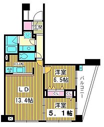 ParkCube平和台 2LDKの間取図画像