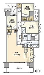 常盤台ガーデンソサエティ 3LDKの間取図画像