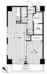 ハイキャスト大山 1LDKの間取図画像
